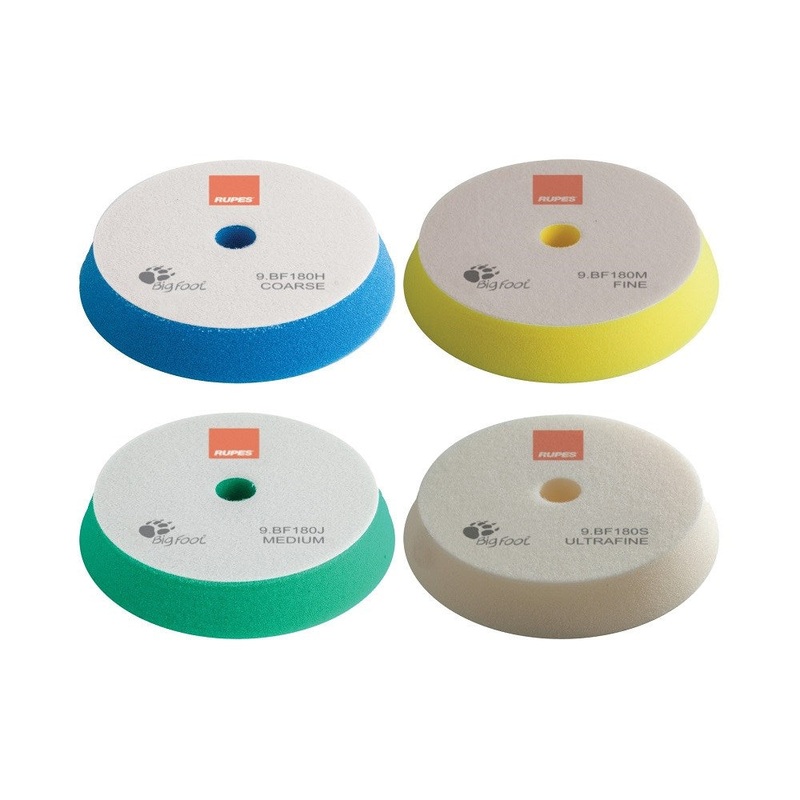 Rupes BigFoot 150 – 180 mm Foam Polishing Pads for Random Orbital and Triple Action Polishers