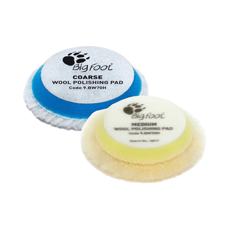 Rupes BigFoot 50 – 65 mm Wool Polishing Pads for Random Orbital, Gear Driven and Triple Action Polishers