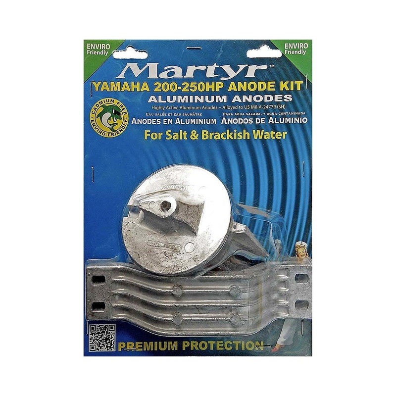 Martyr CMY200250KITA Yamaha 150-200 hp Anode Kit – Aluminium