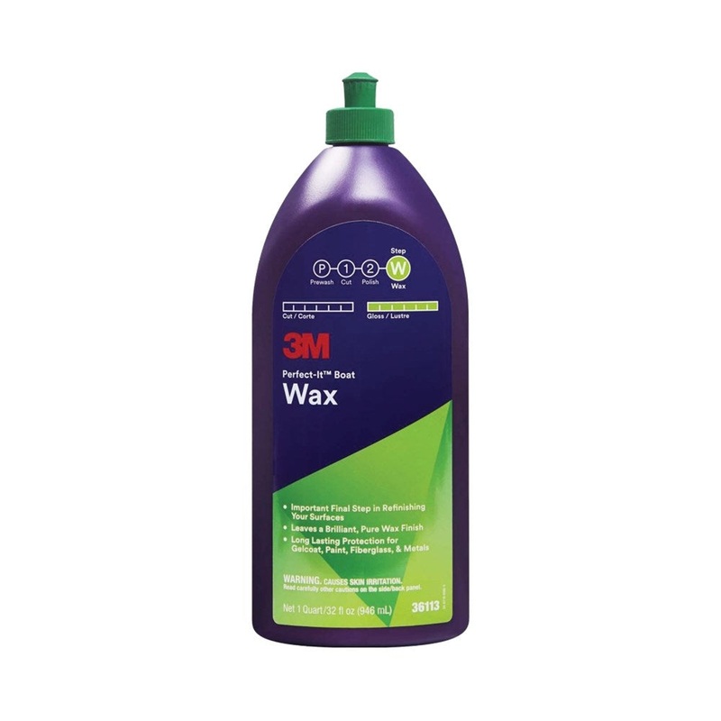 3M Perfect-It Boat Wax|946 mL (32 oz)|473 mL (16 oz)|-|Piece (36113)|Piece (36112)