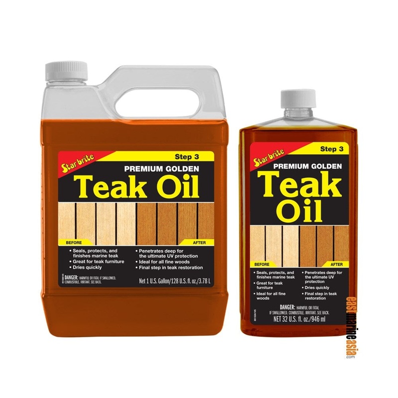 Star brite Premium Golden Teak Oil – Step 3