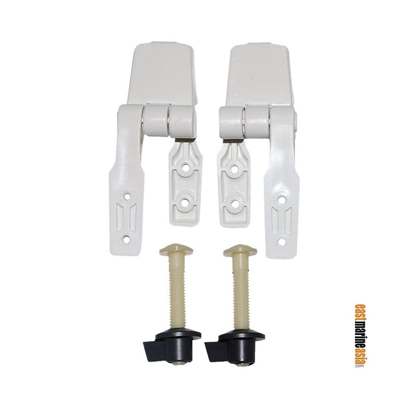 Jabsco 29098-1000 Hinge Set for Toilet Seat & Lid – Compact