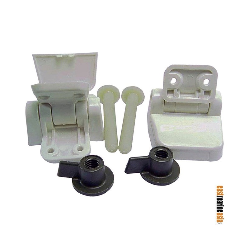 Jabsco 29098-2000 Hinge Set for Toilet Seat & Lid – Regular