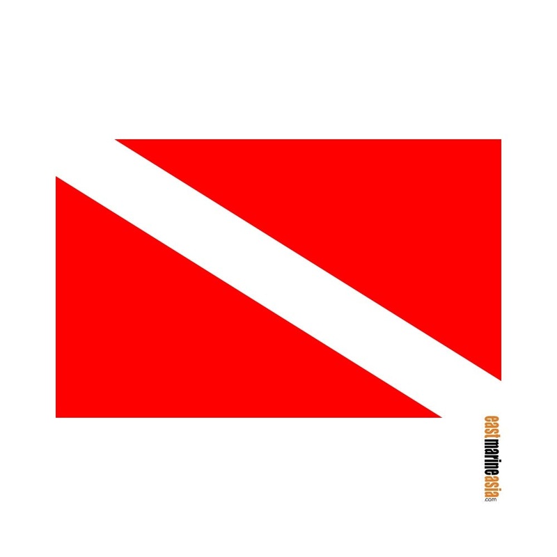 Scuba Diver Down Flag|35 cm x 50 cm|-|Piece (160488)
