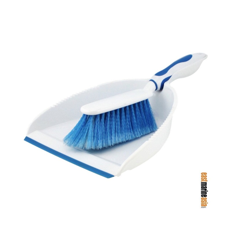 Swash Brush and Dustpan Set|White & Blue|-|Piece