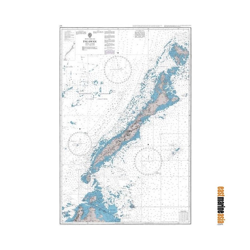 British Admiralty Nautical Chart #0967 Palawan