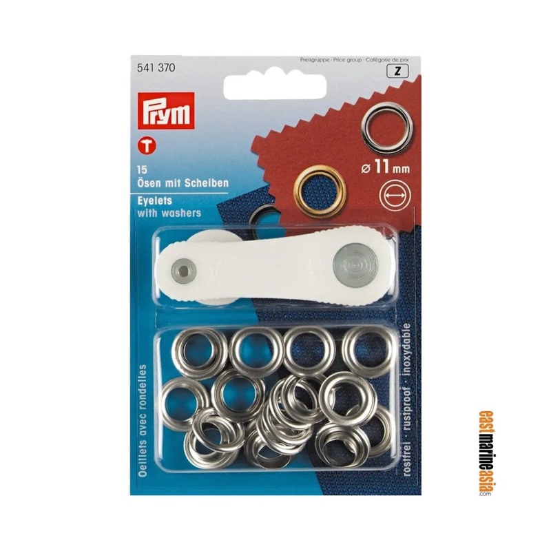 Prym Eyelets with Washers|? 11 mm|-|Pack of 15 (541 370)