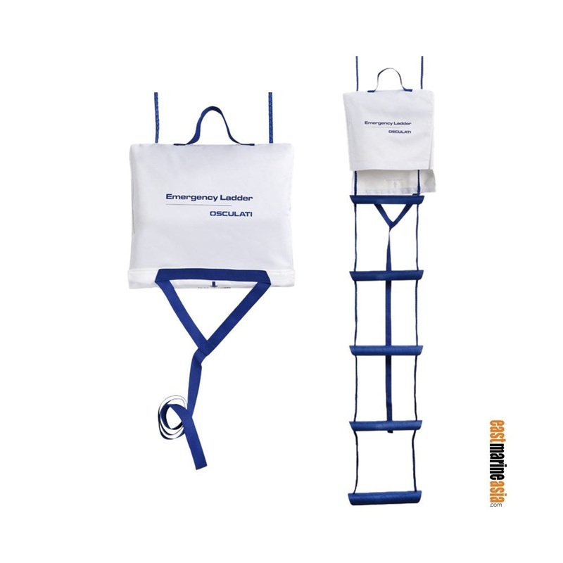 Osculati Emergency Ladder|5|10|1340 mm|3000 mm + Rope|Piece (49.523.05)|Piece (49.523.10)