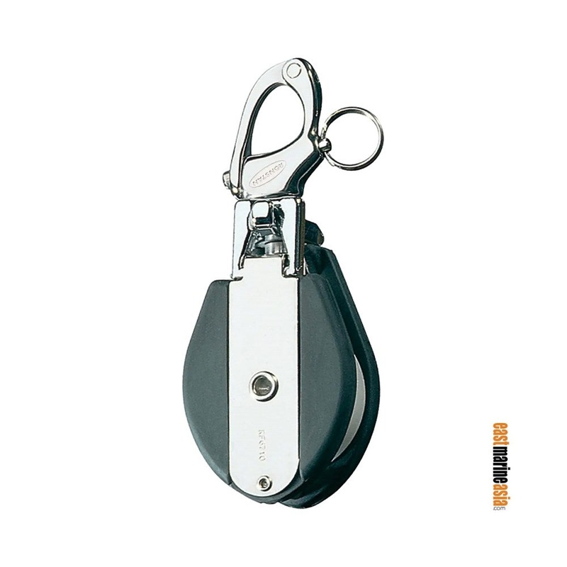 Ronstan 51 mm AP Single Snatch Block – Swivel Snap Shackle Head, 12 mm Rope