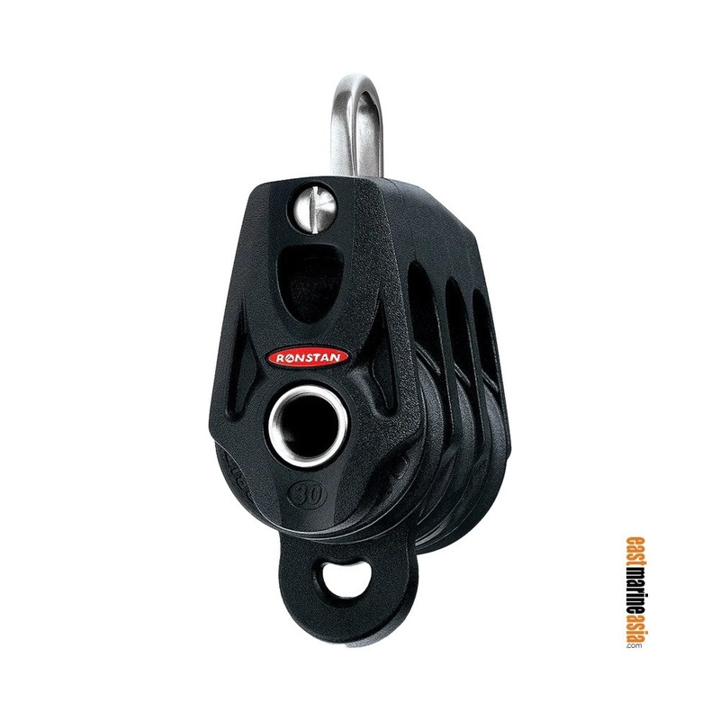 Ronstan Series 30 BB Triple Orbit Block – Becket, Non-swivel Shackle Head
