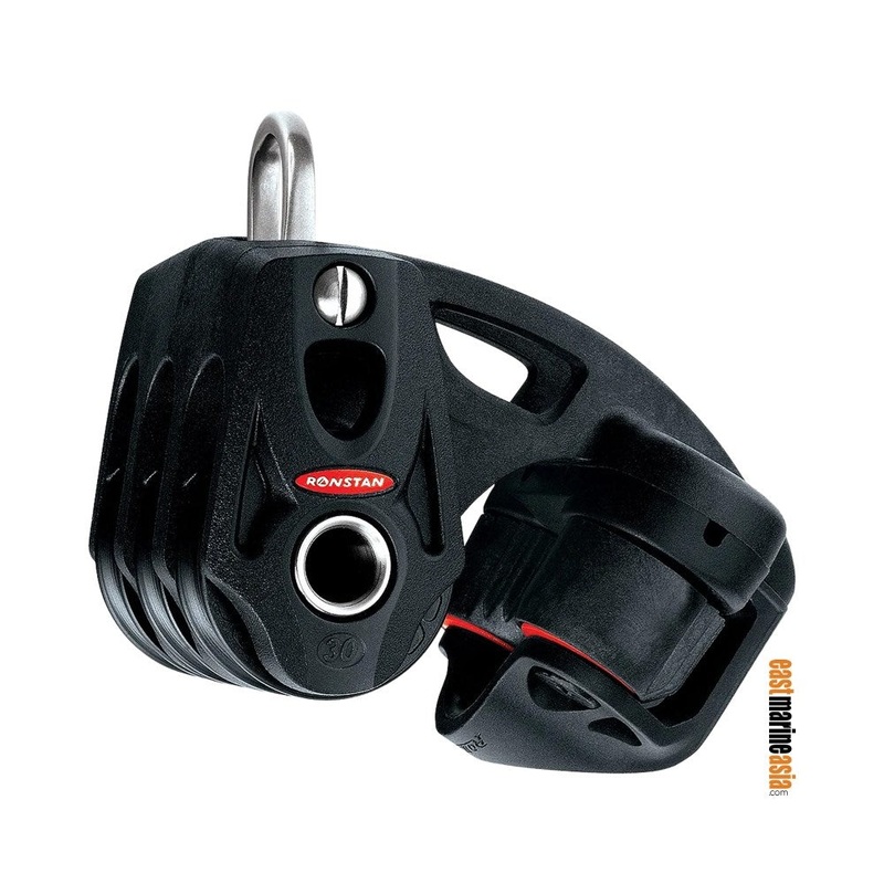 Ronstan Series 30 BB Triple Orbit Block – Cleat, Non-swivel Shackle Head