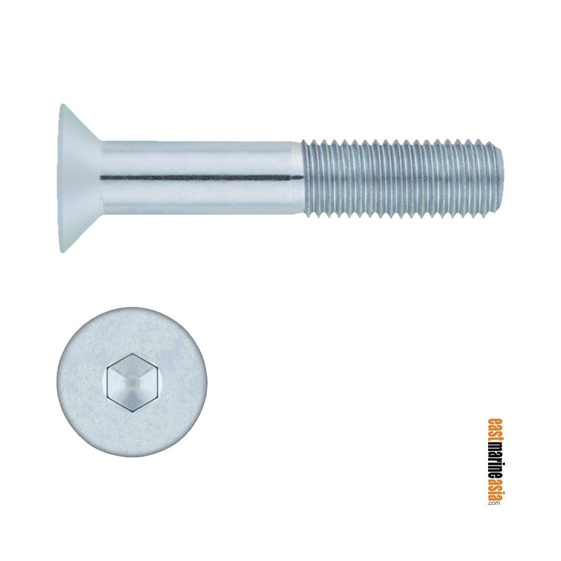 Stainless Steel 316 Machine Screw Counter Sunk Socket Flat Head – Half Thread (DIN 7991)