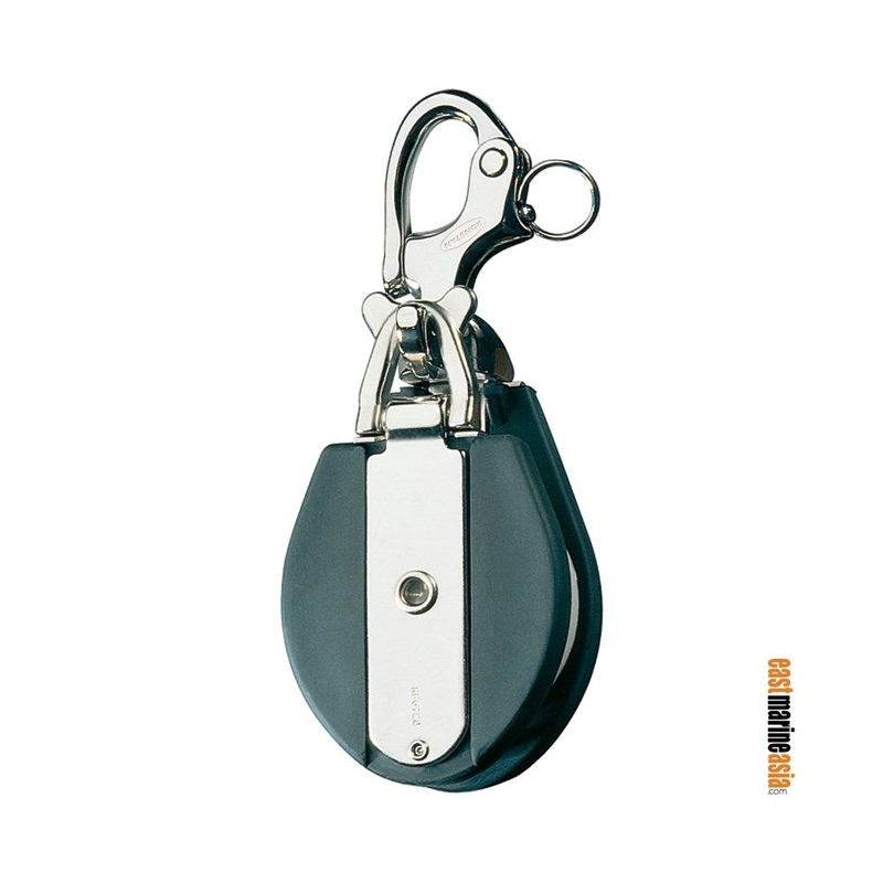 Ronstan 64 mm AP Single Snatch Block – Swivel Snap Shackle Head, 12 mm Rope